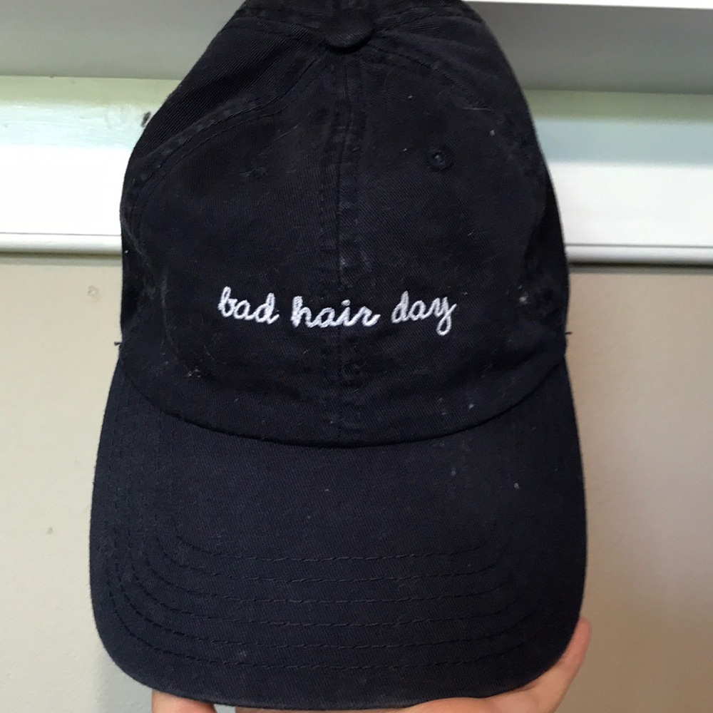 “Bad hair day” baseball cap